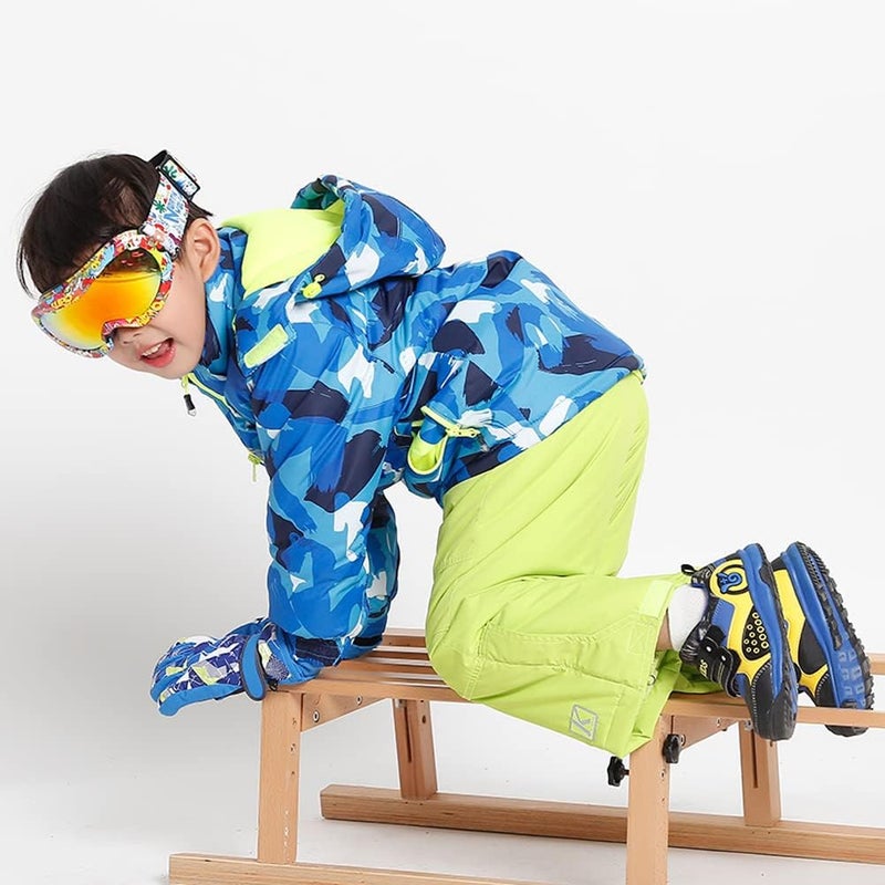 HOTIAN Boys 2 Piece Ski Jacket Snow Jacket Pants Suits Windproof Waterproof Winter Coats,Style 23,10 - Image 2